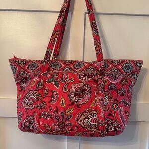 Vera Bradley Call me coral large overnight Tote Bag